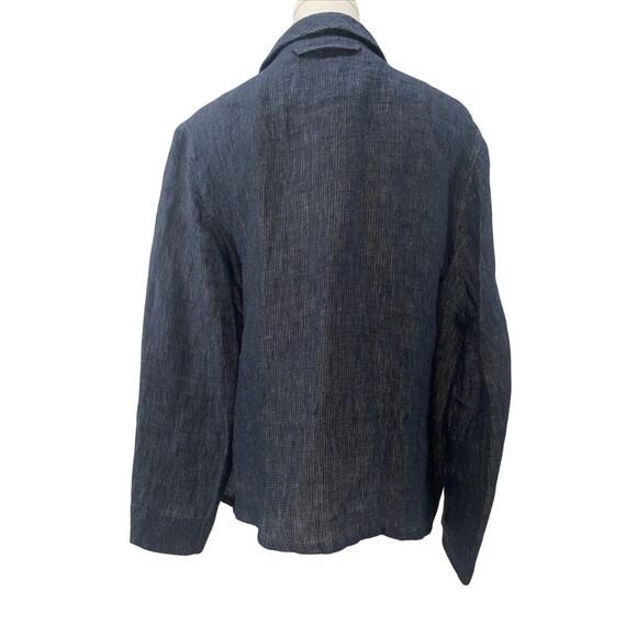 XENIA TELUNTS Mens Button Down Certified Organic Cotton Gray/White 2/3 - Picture 5 of 6